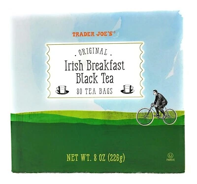 Trader Joe's 8 oz Original IRISH BREAKFAST Black Tea 80-Tea Bags ** BB 2/2027 ** - Image 1 of 3