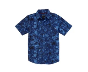 NWT Marmot Bennett Peak Short-Sleeve Printed Woven Shirt - Arctic Navy Leaf Camo - Picture 1 of 6