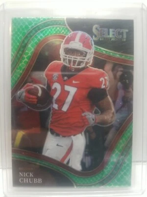 2022 Nick Chubb Select Draft Picks Feild  level Green Dragon Scale SP 1of1 ebay - Image 1 of 2