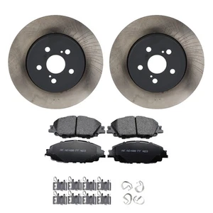 ADVICS Front & Rotors Akebono ProACT Ceramic Disc Brake Pad Kit For Prius Prime - Picture 1 of 1