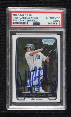 PSA/DNA 2012 Bowman Chrome Prospects Nick Castellanos Certified Authentic Auto - Image 1 of 2