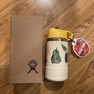 Bottiglia d'acqua Hydro Flask Kids World of Eric Carle larga 12 oz tappo di paglia e stivale - Foto 1 di 14