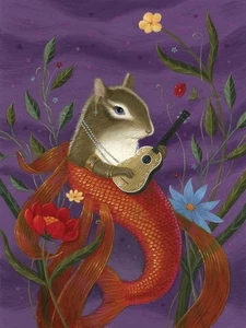 Aurelia the Mermouse Art Print Print Gina Matarazzo 11 x 14 " Paper New Unframed - Picture 1 of 1