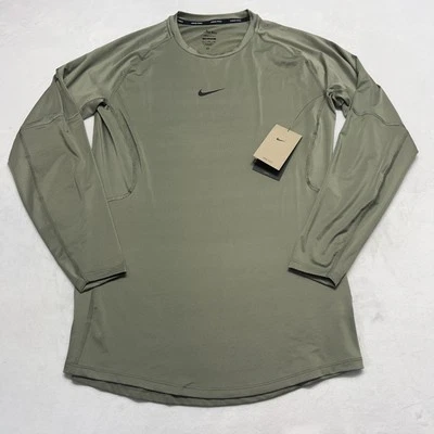 NUEVO CON ETIQUETAS Nike Pro Dri Fit Calce Ajustado XL Manga Larga Camisa de Entrenamiento Verde FB7919-320 Foto 1 de 4