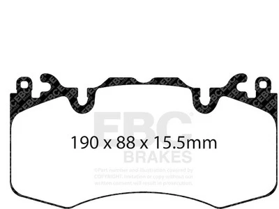 For 2021-2023 Land Rover Defender 90 Brake Pad Set Front EBC 71492PBVC 2022 - Image 1 of 4