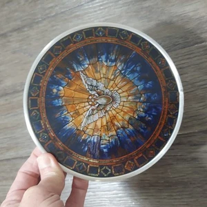 Vintage Glassmasters Heiliger Geist Buntglas blei Sonnenfänger 6 Zoll  - Bild 1 von 5