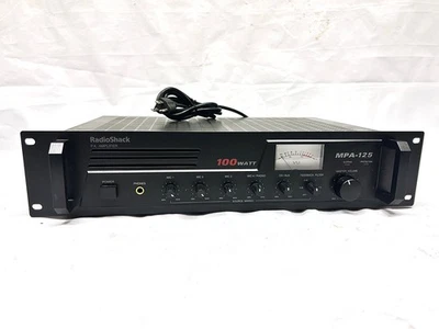 Radio Shack MPA-125 Rack-Mountable Optimus 100-Watt Amplifier Tested Working - Image 1 of 4