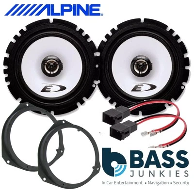 Vauxhall Corsa E 2015-2019 Alpine 440 Watts Front Door Car Speakers Upgrade Kit - Image 1 of 4