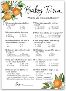 A Sweet Little Cutie Theme Baby Shower Games — Trivia Game — Pack of 25... - Picture 1 of 8