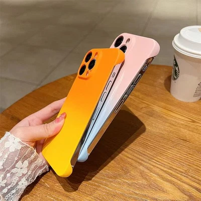 Case For iPhone 16 Pro Max 15 14 11 13 12 XS 8 7 Gradient Borderless Phone Cover - Image 1 of 4