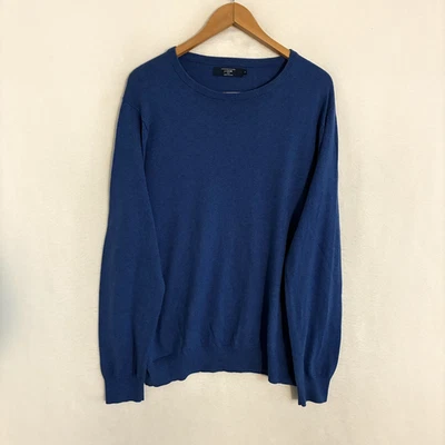 Suéter masculino J Crew mistura de algodão cashmere gola redonda hera preppy dinheiro antigo - Imagem 1 de 4