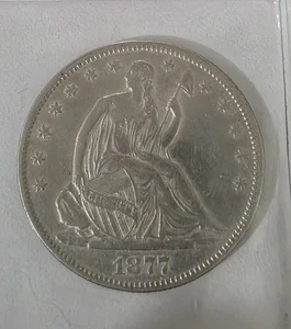 Medio dólar Liberty Seated 1877 XF-AU (ver foto) - Imagen 1 de 2