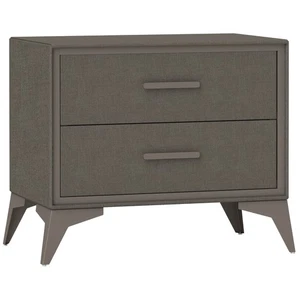 HOMCOM 2-Drawer Chest: Fabric, Steel Frame, Brown , Refurbished - Picture 1 of 11