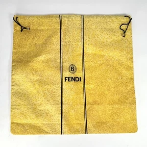 Vintage FENDI Italy Dust Bag Borsetta Portaoggetti Sacchetto Coulisse 15,75”x15,25” - Foto 1 di 12