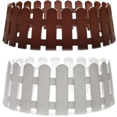 COSEDACASA Recinzione staccionata bianca marrone per decorazioni addobbi albero di natale