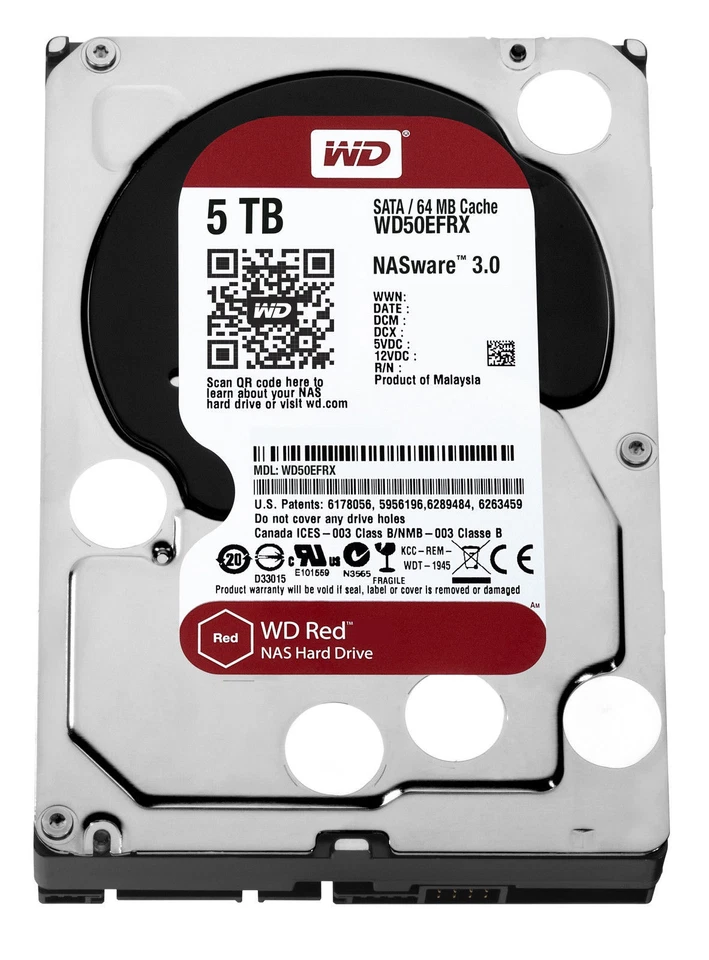 WD50EFRX 5TB Western Digital RED NAS 3.5" 5400RPM SATA Hard Drive - Image 1 of 1