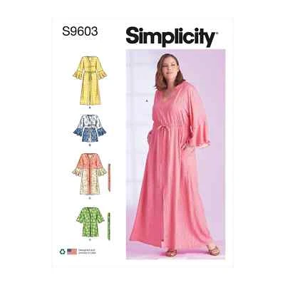 Simplicity Womens Caftans & Wraps Sewing Pattern S9603 - Image 1 of 4