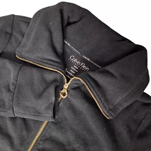 Calvin Klein Womens Performance Fleece Jacket Size Medium Black Zip Up - Picture 1 of 6