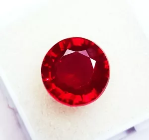 Round Shape Natural Red Ruby Loose Gemstone 8.75+ Ct Certified With Free Gift - Picture 1 of 8
