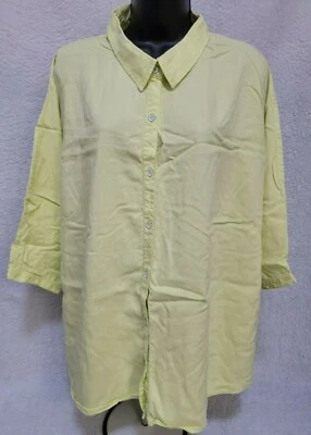 Coldwater Creek Womens Shirt Top Blouse Size 2X 20/22 3/4 Sleeve Button Down - Image 1 of 4