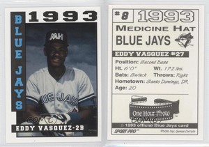 1993 Sport Pro Medicine Hat Blue Jays Eddy Vasquez #8