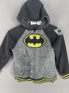 Batman DC Comic Hoodie Boys 7 Embroidered Sherpa Fleece Lined Hooded Long Sleeve - Picture 1 of 10