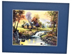 Thomas Kinkade "Mountain Retreat" Druck mattiert 9"X11" - Bild 1 von 1