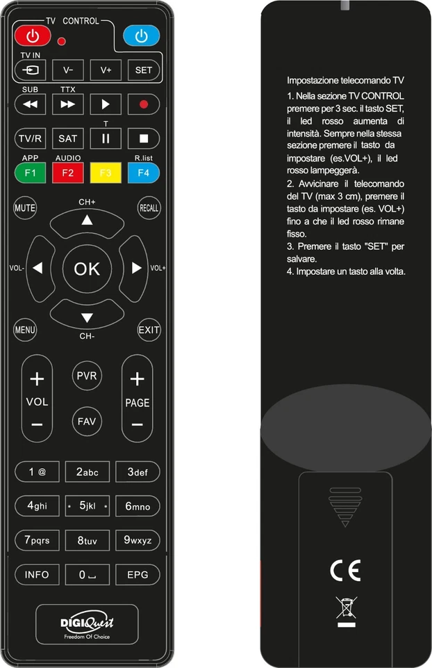 TELECOMANDO DIGIQUEST Q20 - Q30 - TI9