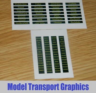 MODEL TRANSPORT GRAPHICS North West Trains Destination Blind Decals Hornby Bachmann Class 142 150 153 158