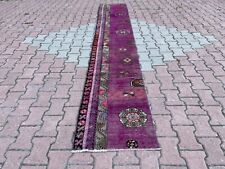 runner rug, oushak rug, vintage hallway rug, turkish rug / wool rug / 1.9x12.4ft