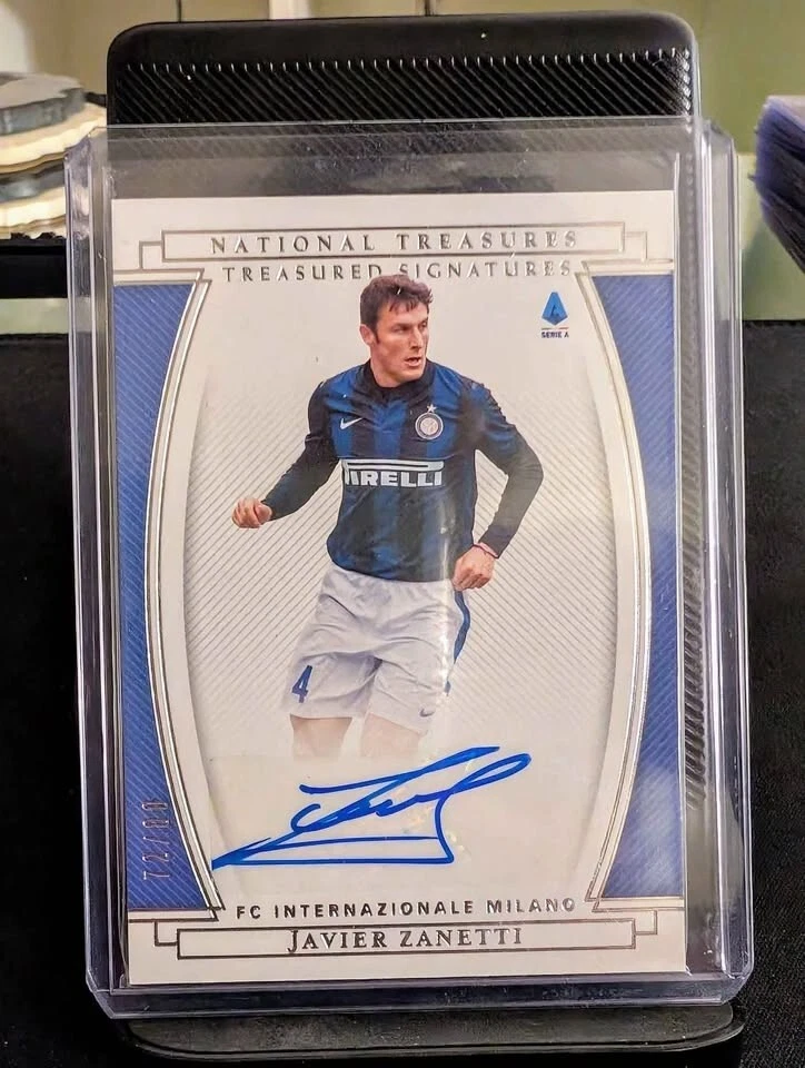 2020-21 Panini Chronicles National Treasures Javier Zanetti 72/80 Auto Serie A - Image 1 of 1