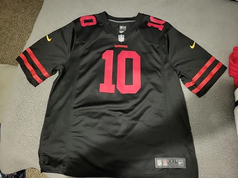 Jimmy Garoppolo 49ers 2XL Black Nike Game Jersey Cover