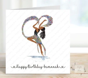 PERSONALISED BIRTHDAY CARD PERSONALISED DANCER BIRTHDAY CARD DANCE DANCING - Picture 1 of 3