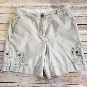 Woolrich Women's Cargo Hiking Shorts Size 8 Khaki Color Style 3531 - Picture 1 of 5