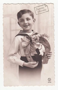 *** Garçon / Enfant - Bonne Année *** Fantaisie _ années 1930 - CPA 0456 - Picture 1 of 2