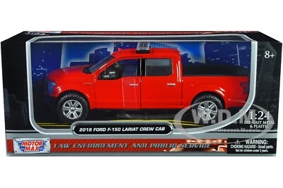 Ford F-150 Lariat 2019 camioneta pickup departamento de bomberos rojo sin marca 1/24 diecast Motormax 76981 Foto 1 de 4
