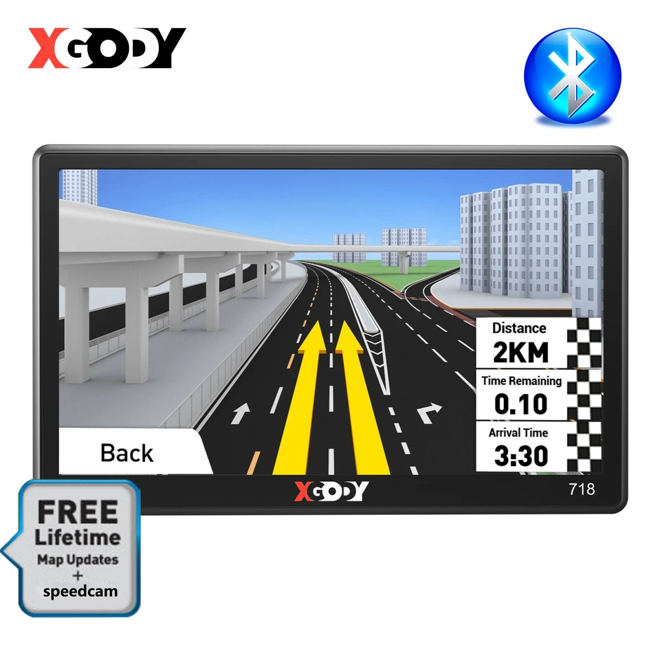 Xgody 7 In 8gb tragbare Navigationsgeräte NAV Farbdisplay Rückfahrkamera