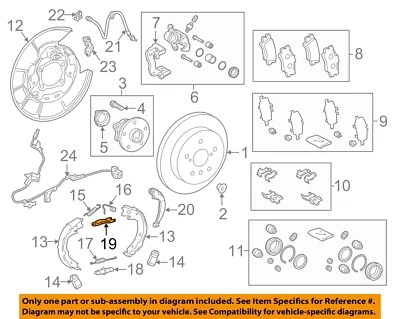 GENUINE TOYOTA OEM 46622-02090 Strut Parking Brake Shoe 4662202090 - Image 1 of 2