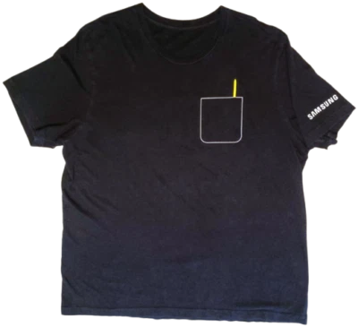 Camiseta SAMSUNG GALAXY NOTE9; Talla XL Negra, 2 Caras Foto 1 de 4
