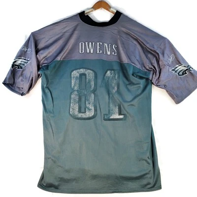 Camiseta deportiva de colección NFL Philadelphia Eagles #81 Terrell Owens Reebok On Field talla 2XL Foto 1 de 4