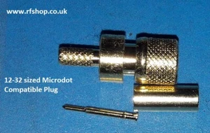 Microdot Comp. Conectores, m, 12-32, se adapta a RG316, sondas ultrasónicas Krautkramer - Imagen 1 de 1