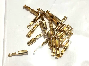 Pack Of 20 Record Player Turntable Headshell To Cartridge 24K Gold Connectors - Picture 1 of 1