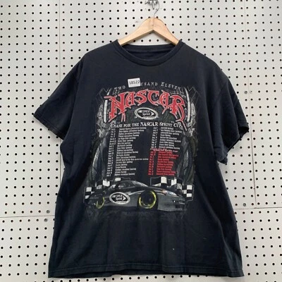 Nascar Schedule Shirt 2011 Black Adult XL  Short Sleeve Sprint Cup Series 23X28 - Imagem 1 de 4