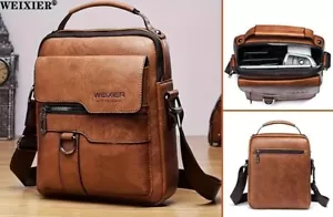 WEIXIER Timeless Retro Vegan Leather Handbag-Unisex Crossbody Bag-NEW - Picture 1 of 4