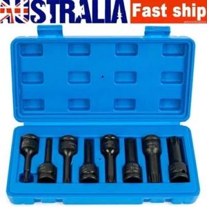 8pcs 1/2'' Drive Torx Deep Impact Metric Socket Bits Set Repair Tool T30-T80 - Picture 1 of 11