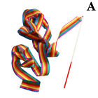 4M Colorful Dance Ribbon Gym Rhythmic Art Gymnastic Streamer Twirling Rod
