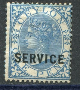 Ceilán 1869 Oficial 1d SG O.6 Bisagras Como Nuevo (cat. £75) Restos de bisagra 'C' - Imagen 1 de 2