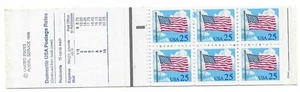 US Briefmarke Scott #2285Ac, 25c, Flagge über Wolken, Heftchenbereich 6, postfrisch - Bild 1 von 1