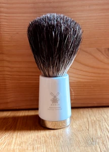 Molino, cepillo de afeitar, pelo de tejón, blanco - Imagen 1 de 2