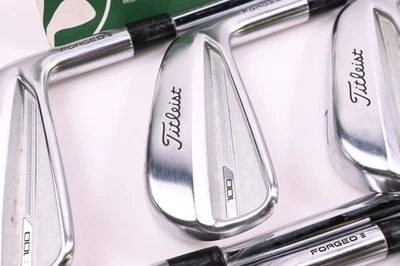 Titleist T100 2023 Irons / 5-PW / X-Flex Dynamic Gold Mid X100 Tour Issue Shafts - Image 1 of 4
